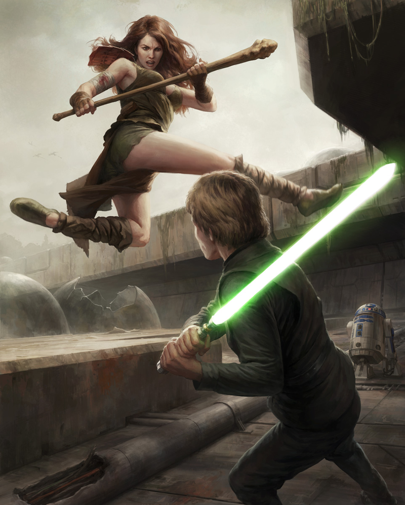 Illustration for article titled Do not underestimate the awesome power of this Star Wars art